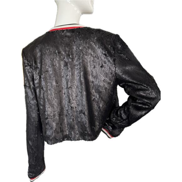 NWT Lucy Paris Black Sequin Jacket - Picture 2 of 7